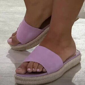 H by Halston Norma Orchid Flat Espadrille Sandal